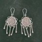 Fine Silver Earrings Sterling 925 Jewelry 14g Craft Weave Dangle Charms 23836