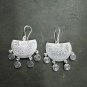 Fine Silver Earrings Sterling 925 Jewelry 15g Dangle Half Curve Tribal L1904