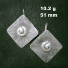 Fine Silver Earrings Sterling 925 Dangle 10g Crafted Vintage Artisan 24413