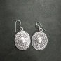 Fine Silver Earrings Sterling 925 Jewelry 9g Dangle Oval Engraved L1901