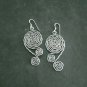 Fine Silver Earrings Sterling 925 Jewelry 11g Swirl Filigree Spiral 23827