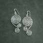 Fine Silver Earrings Sterling 925 Jewelry 11g Swirl Filigree Spiral 23827