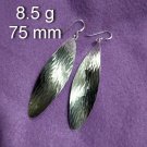 Fine Silver Earrings Sterling 925 Jewelry 8g Hammered Flipper Charms L1728
