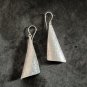 Fine Silver Earrings Sterling 925 Dangle 7g Pattern Roll Cone Charms 24153