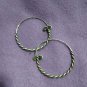 Fine Silver Earrings Sterling 925 Jewelry 6g Braid Weaves Loop hoop L1714