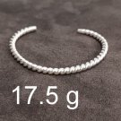 FINE Silver Bangle Bracelet 925 CRAFT Tribal 17g JEWELRY VINTAGE TWIST #19