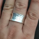 FINE SILVER RINGS NO STONE CRAFT VINTAGE FREE SIZE ADJUSTABLE 5 g HAMMER 3A0A0