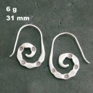 FINE SILVER EARRINGS NO STONE CRAFT VINTAGE 6g FILIGREE HOOK #E9E9