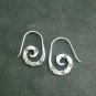 FINE SILVER EARRINGS NO STONE CRAFT VINTAGE 6g FILIGREE HOOK #E9E9
