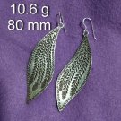 Fine Silver Earrings Sterling 925 Jewelry 10g Spike Engraved Flipper L1727