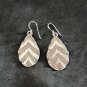 Fine Silver Earrings Sterling 925 Dangle 6g Vintage 3D Nature Leaf 24135