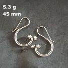Fine Silver Earrings Sterling 925 Dangle 5g Vintage Spiral Line Rod 24149