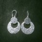 Fine Silver Earrings Sterling 925 Dangle 7g Crafted HAMMERED ROUND 24416