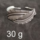 FINE Silver Bangle Bracelet 925 CRAFT Triba 30g JEWELRY VINTAGE LEAVES #31