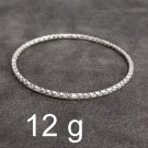 FINE Silver Bangle Bracelet 925 CRAFT Triba 12g JEWELRY VINTAGE XXX ROUND #27
