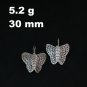 Fine Silver Earrings Sterling 925 Jewelry 5g Dangle BUTTERFLY HOOK 323806