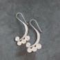 Fine Silver Earrings Sterling 925 Dangle 9g Retro Filigree Long Hook 24115