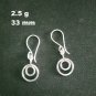Fine Silver Earrings Sterling 925 Jewelry 2g Fashion Women Double Hoop 23611