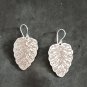 Fine Silver Earrings Sterling 925 Dangle 9g Snow Flake engraved Leaf 24143