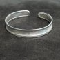 FINE Silver Bangle Bracelet 925 CRAFT Triba 19g JEWELRY VINTAGE ROUND BAND #28