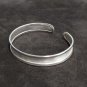 FINE Silver Bangle Bracelet 925 CRAFT Triba 19g JEWELRY VINTAGE ROUND BAND #28