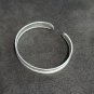 FINE Silver Bangle Bracelet 925 CRAFT Triba 19g JEWELRY VINTAGE ROUND BAND #28