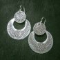 Fine Silver Earrings Sterling 925 Dangle 10g Crafted Vintage Tribal 24414
