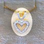 0.18CT NATURAL DIAMOND 9K GOLD PENDANT HEART SHAPE PREMIUM JEWELRY ANNIVERSARY