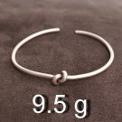 FINE Silver Bangle Bracelet 925 CRAFT Tribal 9g JEWELRY VINTAGE LINE ROD #03