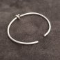 FINE Silver Bangle Bracelet 925 CRAFT Tribal 9g JEWELRY VINTAGE LINE ROD #03