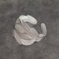 FINE Silver Bangle Bracelet 925 CRAFT Triba 29g JEWELRY VINTAGE LEAF 3D #35