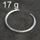 FINE Silver Bangle Bracelet 925 CRAFT Tribal 17g JEWELRY VINTAGE PODDUANG #09