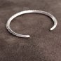 FINE Silver Bangle Bracelet 925 CRAFT Tribal 17g JEWELRY VINTAGE PODDUANG #09