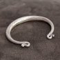 FINE Silver Bangle Bracelet 925 CRAFT Tribal 16g JEWELRY VINTAGE LINE ROD #10