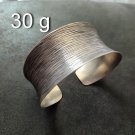FINE Silver Bangle Bracelet 925 CRAFT CUFF Tribal 30g JEWELRY SCRATCH VINTAGE