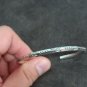 FINE Silver Bangle Bracelet 925 CRAFT Tribal 14g JEWELRY VINTAGE LINE ROD #04
