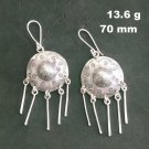 FINE SILVER EARRINGS NO STONE CRAFT VINTAGE 13g CHADELIER CHARMS #EE88