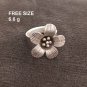 FINE SILVER RINGS NO STONE CRAFT VINTAGE FREE SIZE ADJUSTABLE 6 g COSMOS 31A6A6