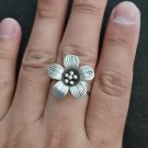 FINE SILVER RINGS NO STONE CRAFT VINTAGE FREE SIZE ADJUSTABLE 6 g COSMOS 31A9A9