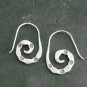 FINE SILVER EARRINGS NO STONE CRAFT VINTAGE 6g FILIGREE HOOK #E5E5