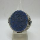 Islamic Rings 925 Sterling Silver Lapis Men Muslim أخلاقي صورة الإسلامية قيام