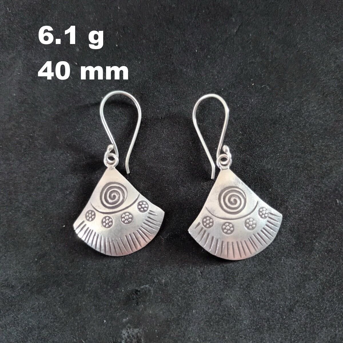 Fine Silver Earrings Sterling 925 Dangle 6g Vintage Charms Filigree 24118