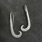 FINE SILVER EARRINGS NO STONES CRAFT VINTAGE DANGLES 8g HOOK ENGRAVED #REE33