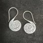 FINE SILVER EARRINGS NO STONES CRAFT VINTAGE DANGLES 9g ENGRAVED SPIRAL #REE34