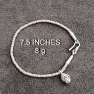 FINE SILVER BRACELET 999 TRIBAL CRAFT VINTAGE 8g HIPROSE CHARMS THIN BAND #62