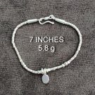 FINE SILVER BRACELET 999 TRIBAL CRAFT VINTAGE 5.8g MINI CHARMS THIN #55