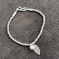 FINE SILVER BRACELET 999 TRIBAL CRAFT VINTAGE 8g BALL & LEAF CHARMS STYLES #53