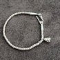 FINE SILVER BRACELET 999 TRIBAL CRAFT VINTAGE 7g PRIM ROSE CHARMS #54