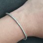 FINE SILVER BRACELET 999 TRIBAL CRAFT VINTAGE 7g PRIM ROSE CHARMS #54
