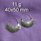 Fine Silver Earrings Sterling 925 Jewelry 11g Filigree Odd Curve L1721